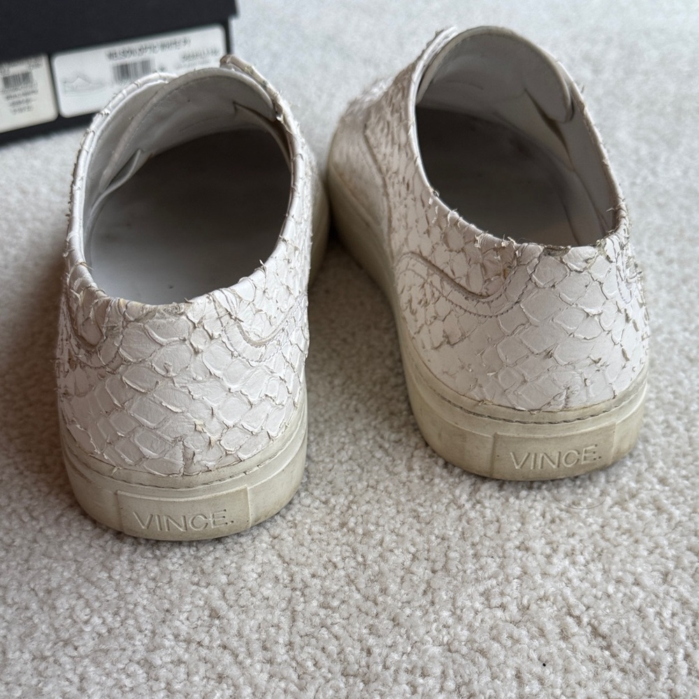 Vince Nelson White Python Sneakers - image 6